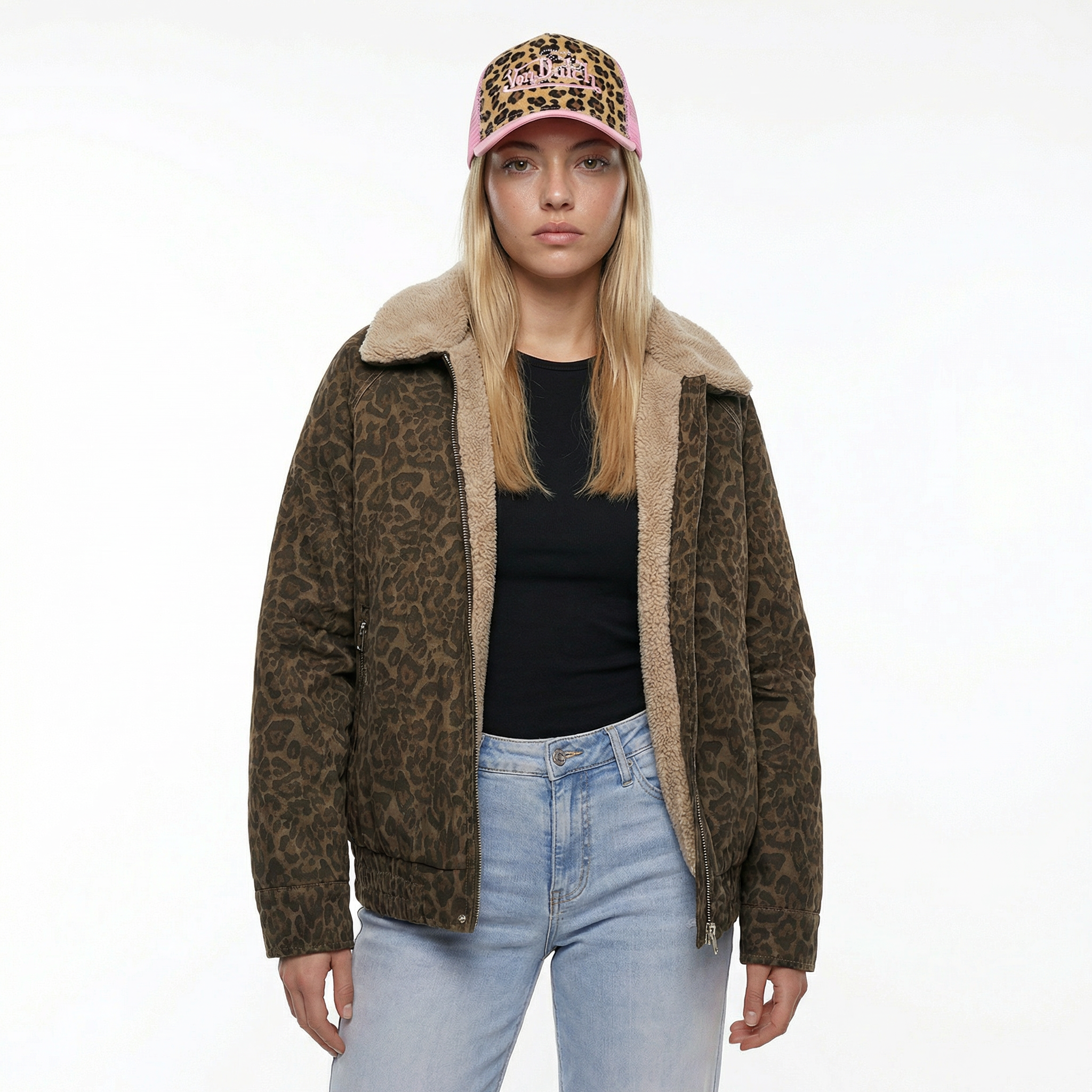 Vintage Leopard Bomber